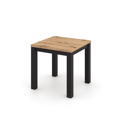 Mesa de jantar extensível ZARO 80/160x80 cm carvalho artisan/preto