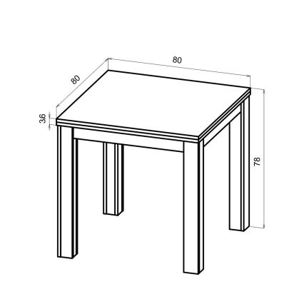 Mesa de jantar extensível ZARO carvalho artisan/preto