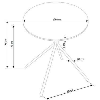 Mesa de jantar HOMORA preta
