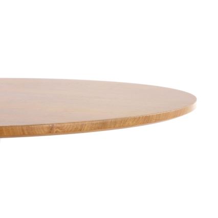 Mesa de jantar LUGI Ø 80 cm castanho/branco