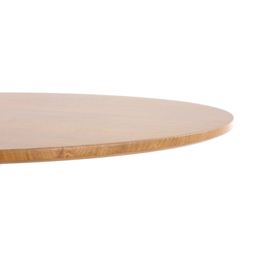 Mesa de jantar LUGI Ø 80 cm castanho/branco