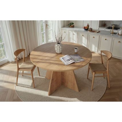 Mesa de jantar MATIN, diâmetro 120 cm, carvalho