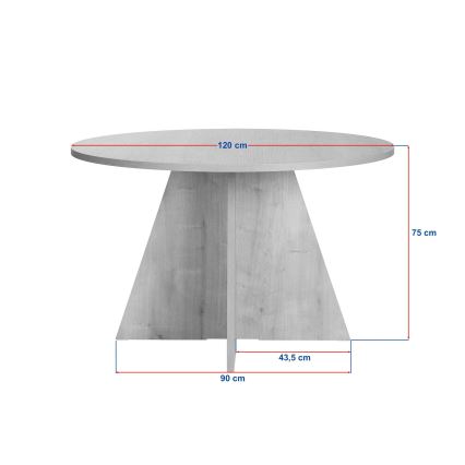 Mesa de jantar MATIN Ø 120 cm bege