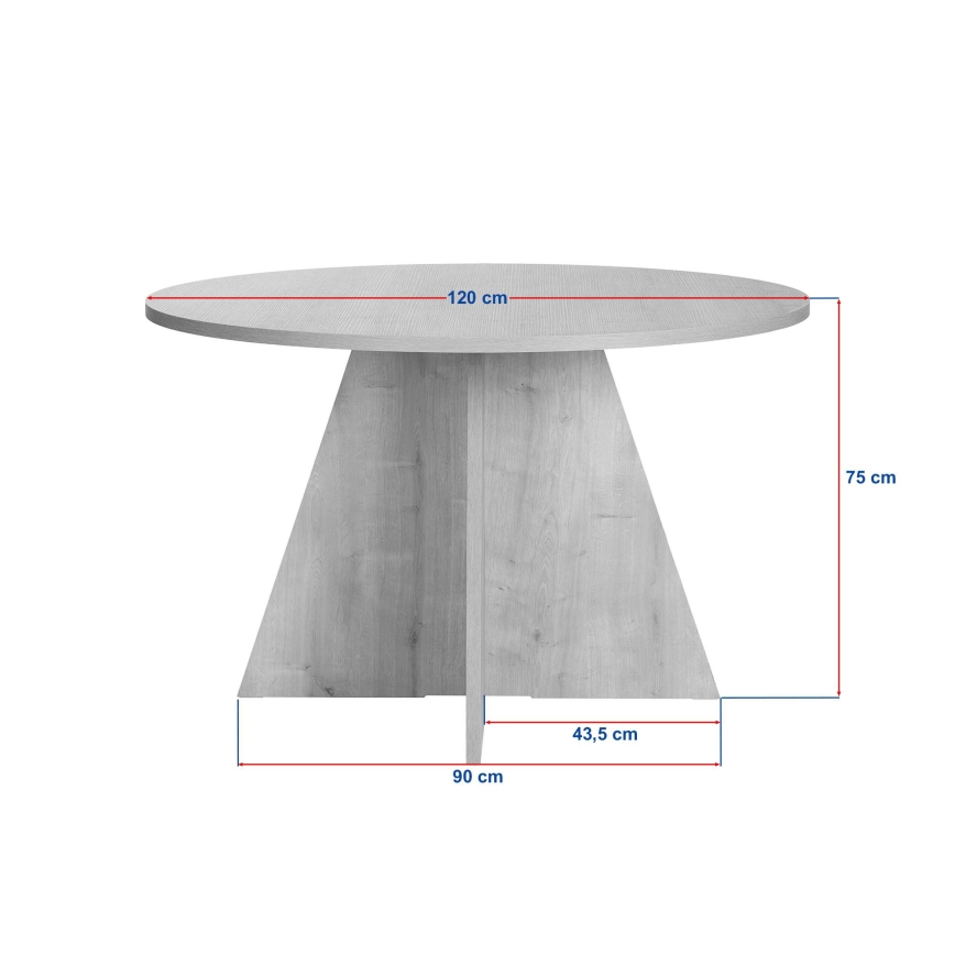 Mesa de jantar MATIN Ø 120 cm bege