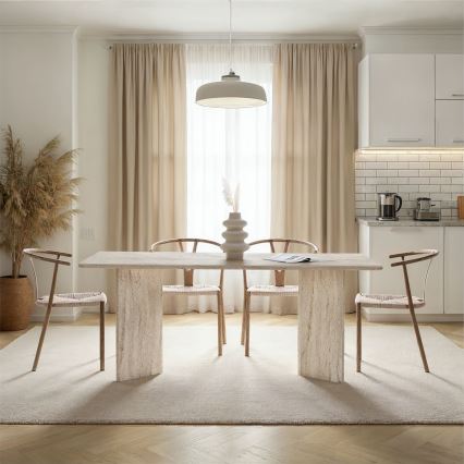 Mesa de jantar NEL 180x90 cm bege