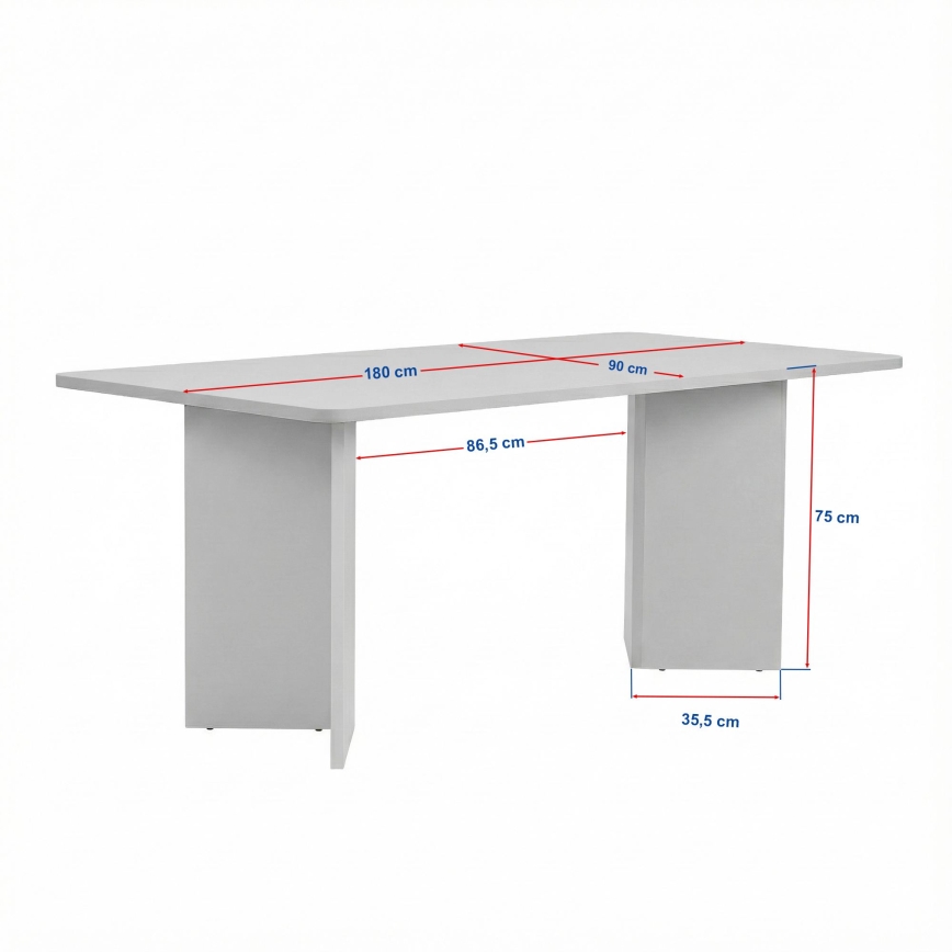Mesa de jantar NEL 180x90 cm bege