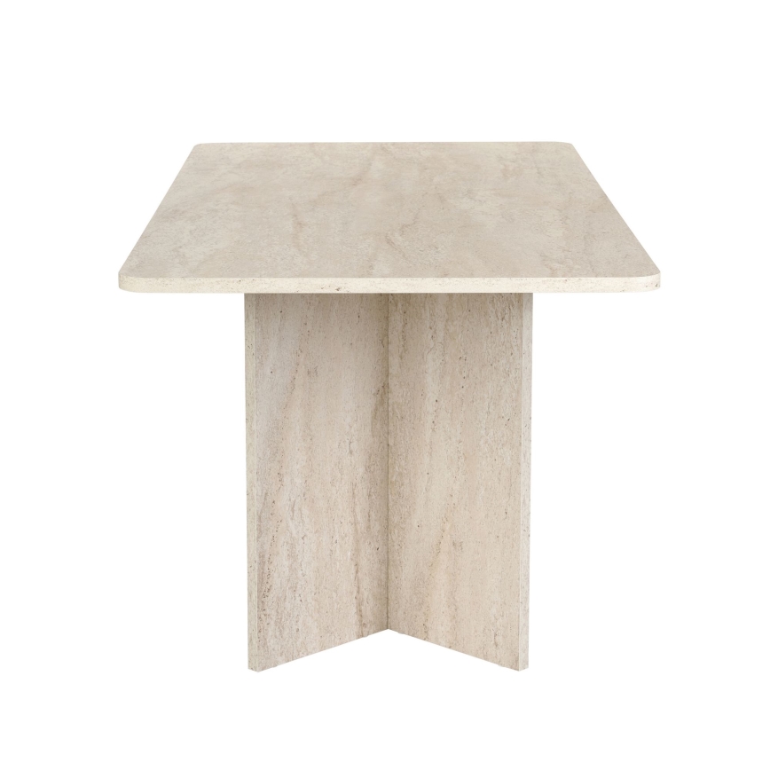 Mesa de jantar NEL 180x90 cm em travertino
