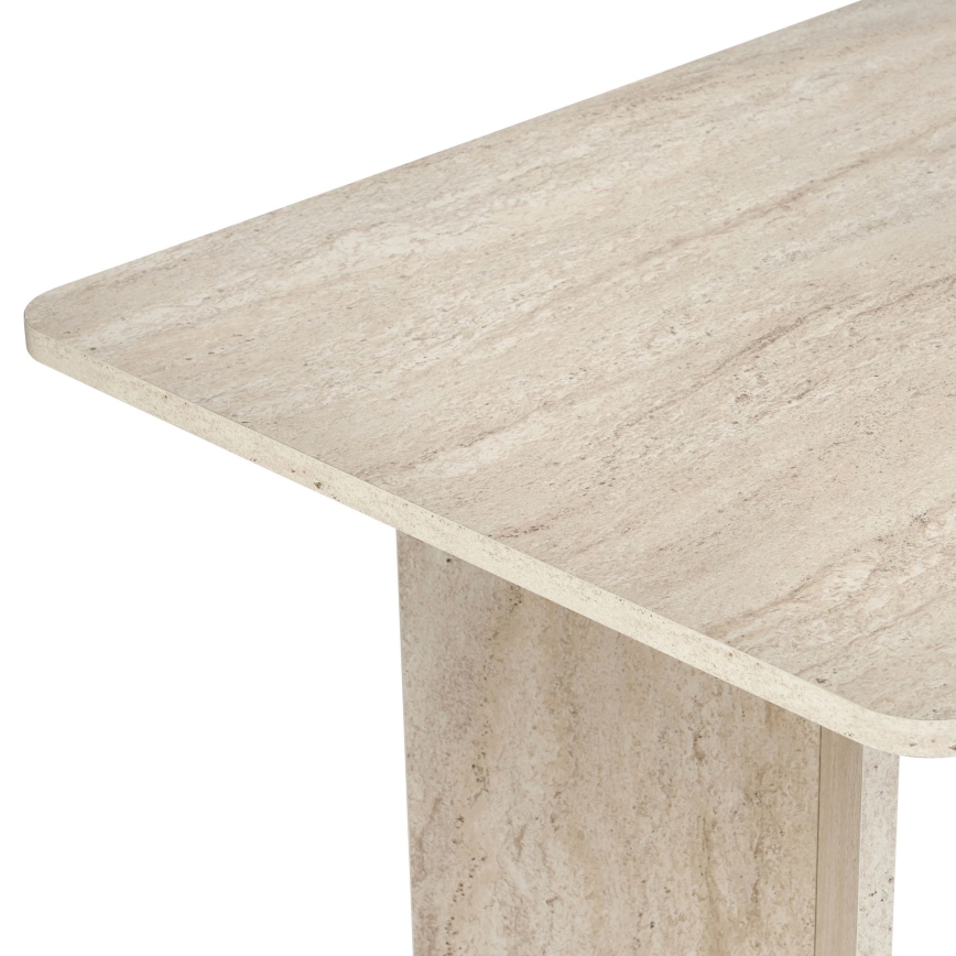 Mesa de jantar NEL 180x90 cm em travertino