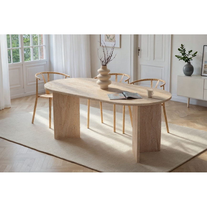 Mesa de jantar NEL 180x90 cm travertino