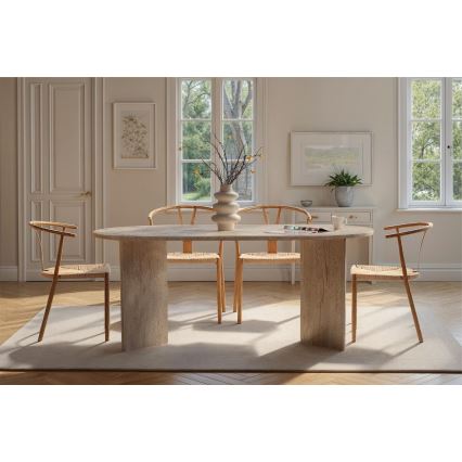 Mesa de jantar NEL 180x90 cm travertino