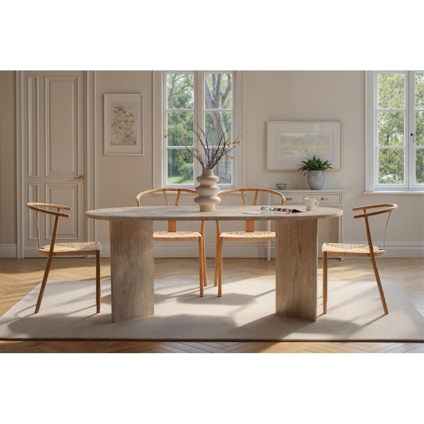 Mesa de jantar NEL 180x90 cm travertino