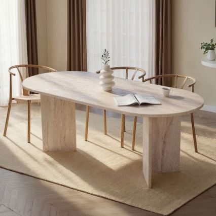 Mesa de jantar NEL 200x90 cm bege