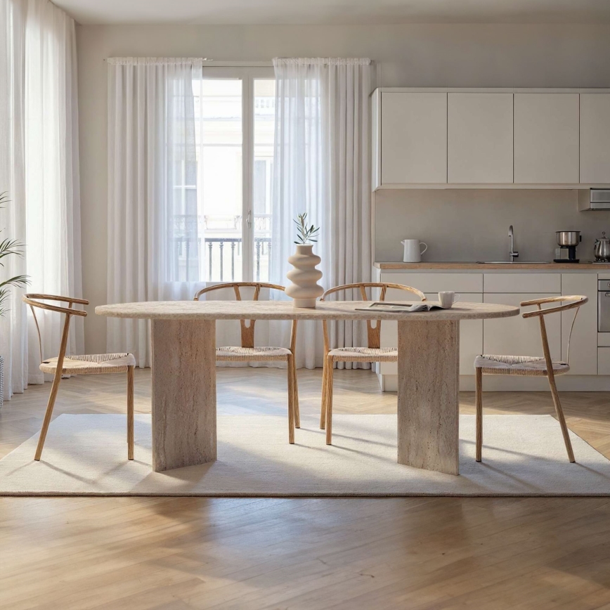 Mesa de jantar NEL 200x90 cm bege