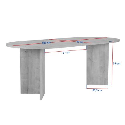Mesa de jantar NEL 200x90 cm bege