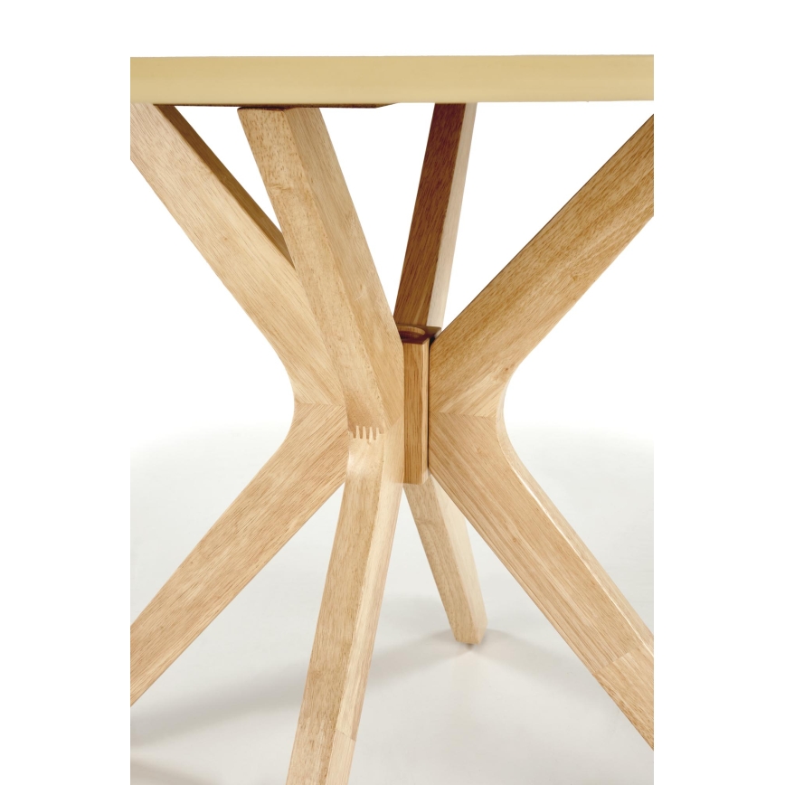 Mesa de jantar NICOLAS Ø 120 cm castanha