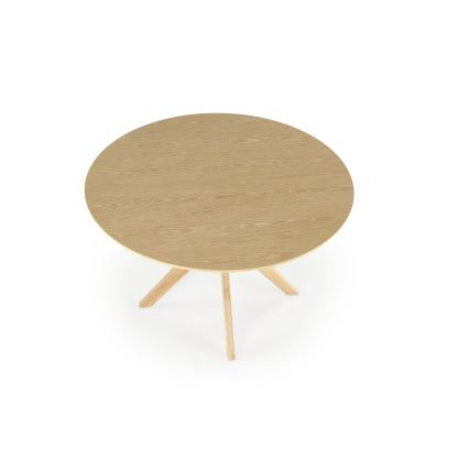 Mesa de jantar NICOLAS Ø 120 cm castanha