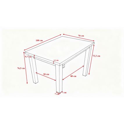 Mesa de jantar NOAH carvalho sonoma