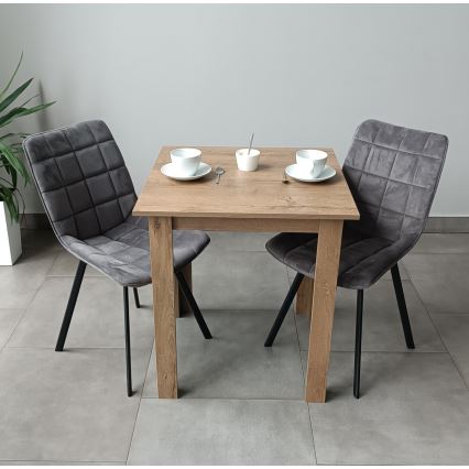 Mesa de jantar quadrado LEVI carvalho sonoma