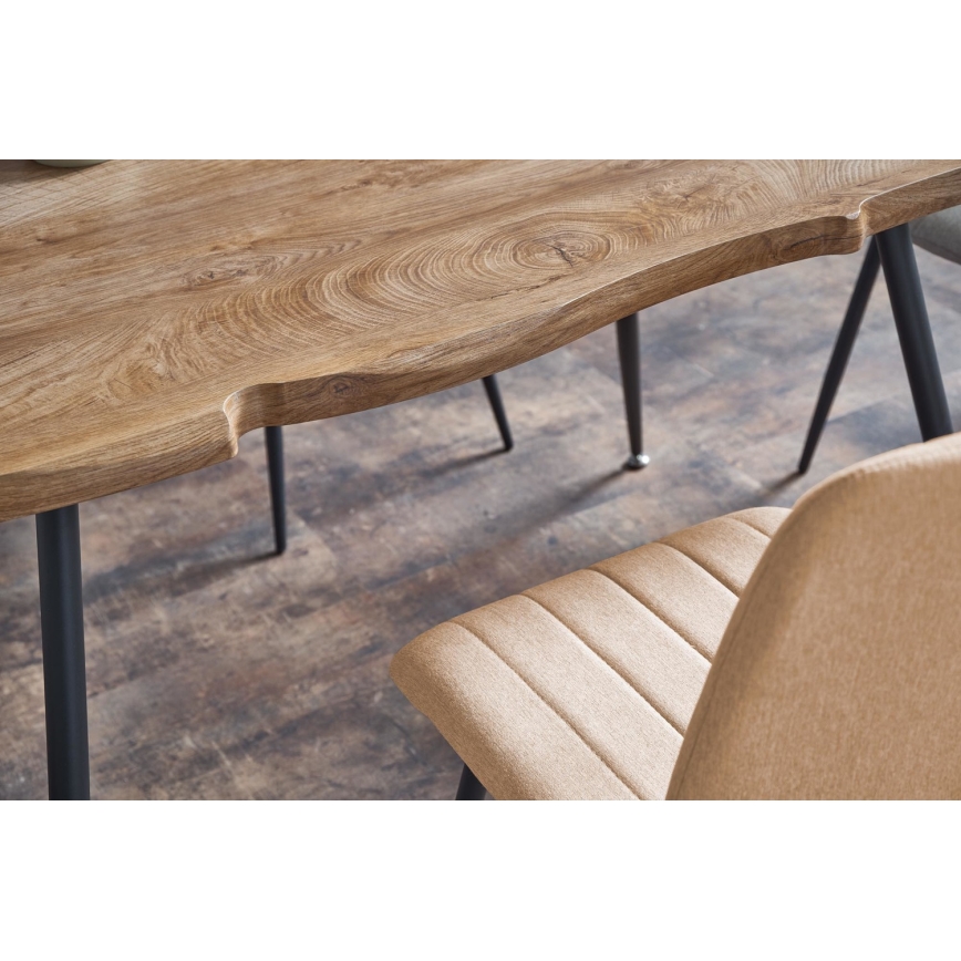 Mesa de jantar SOLACE Carvalho/Preto