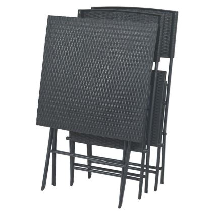 Mesa de jardim + 2 cadeiras cinza