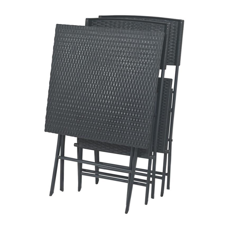 Mesa de jardim + 2 cadeiras cinza