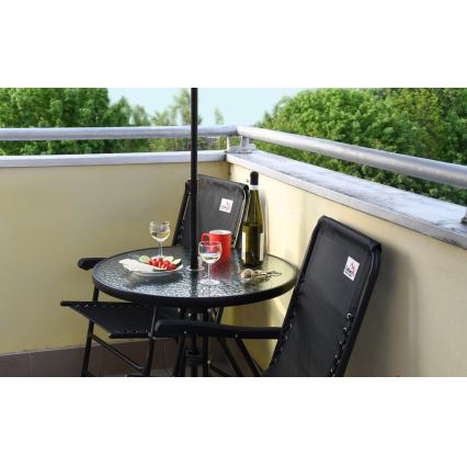 Mesa de jardim d. 70 cm preto