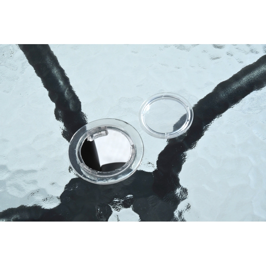 Mesa de jardim d. 70 cm preto