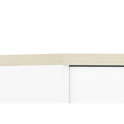 Mesa de cabeceira BUBO 58x69 cm branco/bordo claro