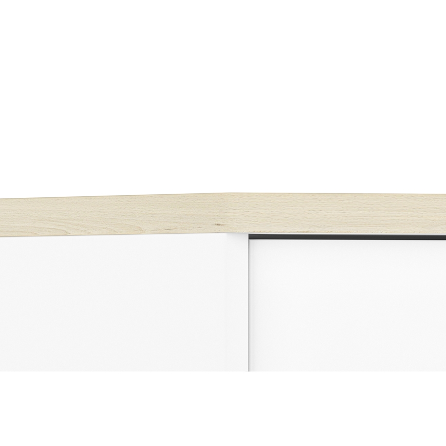 Mesa de cabeceira BUBO 58x69 cm branco/bordo claro