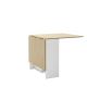 Mesa de refeição dobrável 75x140 cm castanho/branco