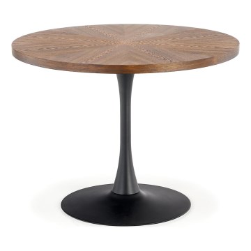 Mesa de refeições CARMELO 75x100 cm preto/castanho