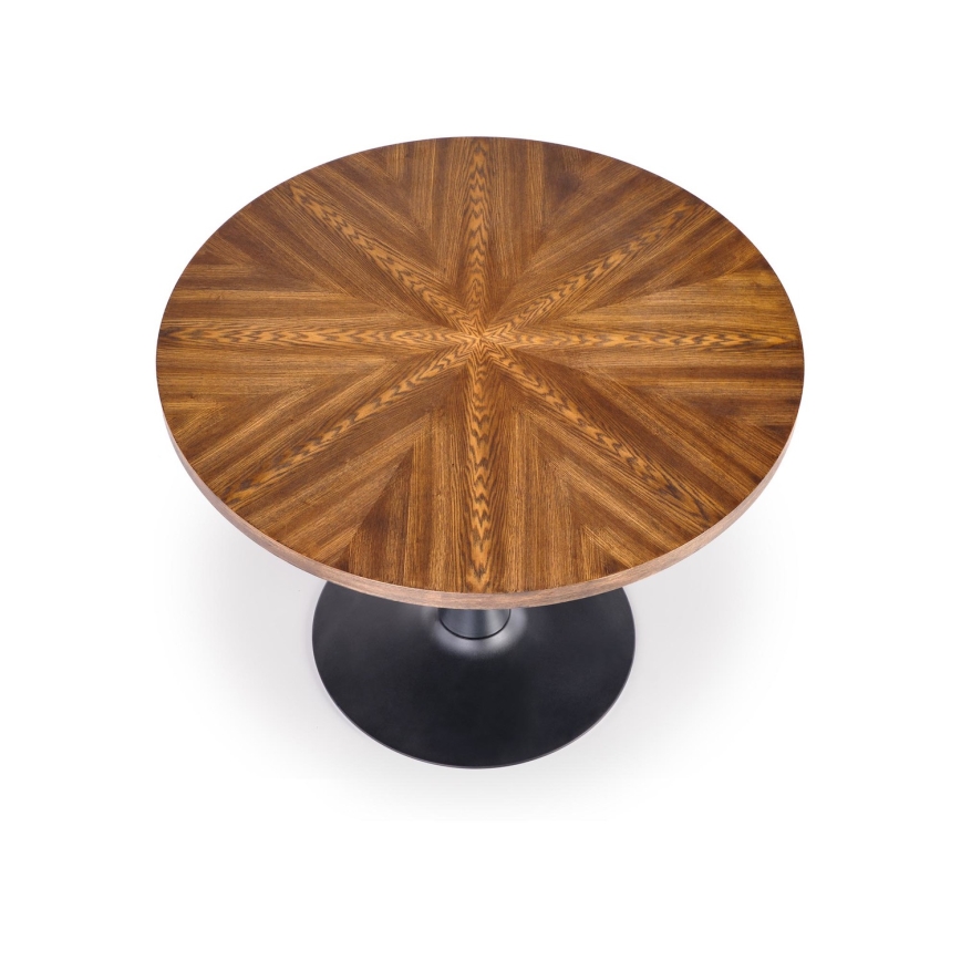 Mesa de refeições CARMELO 75x100 cm preto/castanho