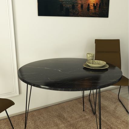 Mesa de refeições SANDALF 75x90 cm preto