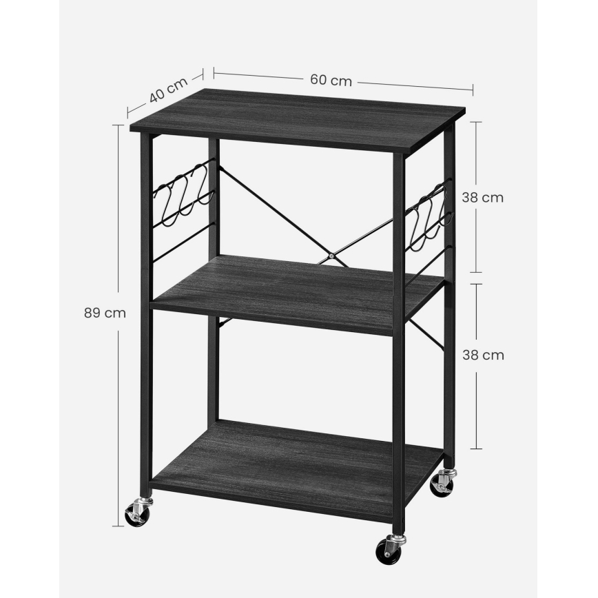 Mesa de servir MARGE preta