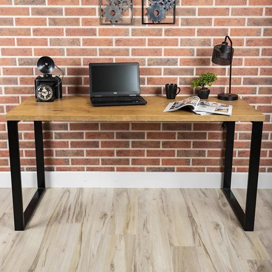 Mesa de trabalho BLAT 160x60 cm preto/castanho