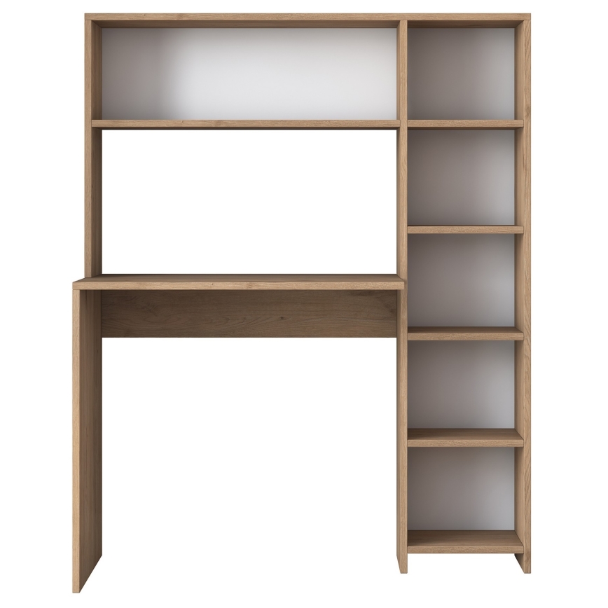 Mesa de trabalho com uma prateleira RANI 113,2x141,8 cm castanho