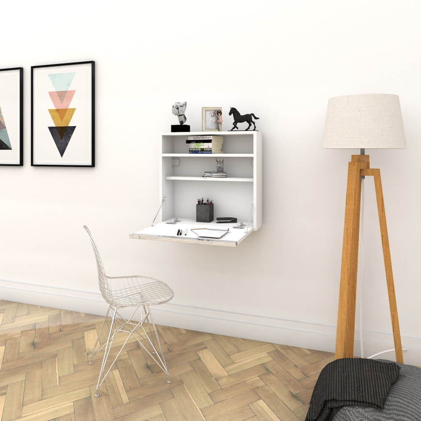 Mesa de trabalho dobrável OPTIMUM 60x64 cm branco