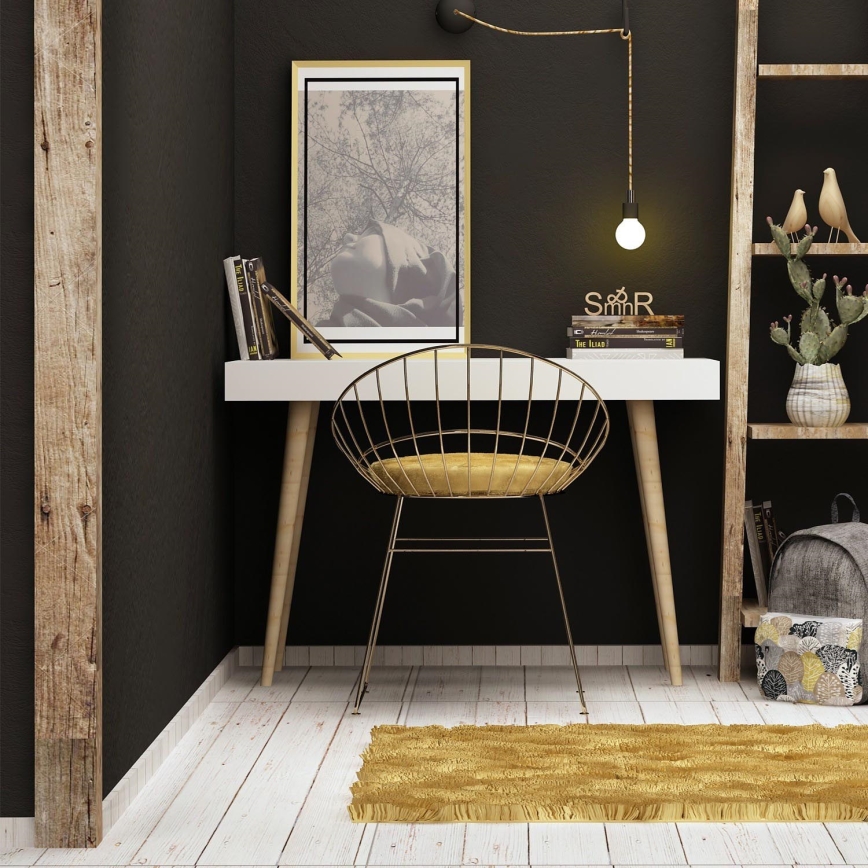 Mesa de trabalho VERONIKA 74x100 cm branco/ bege