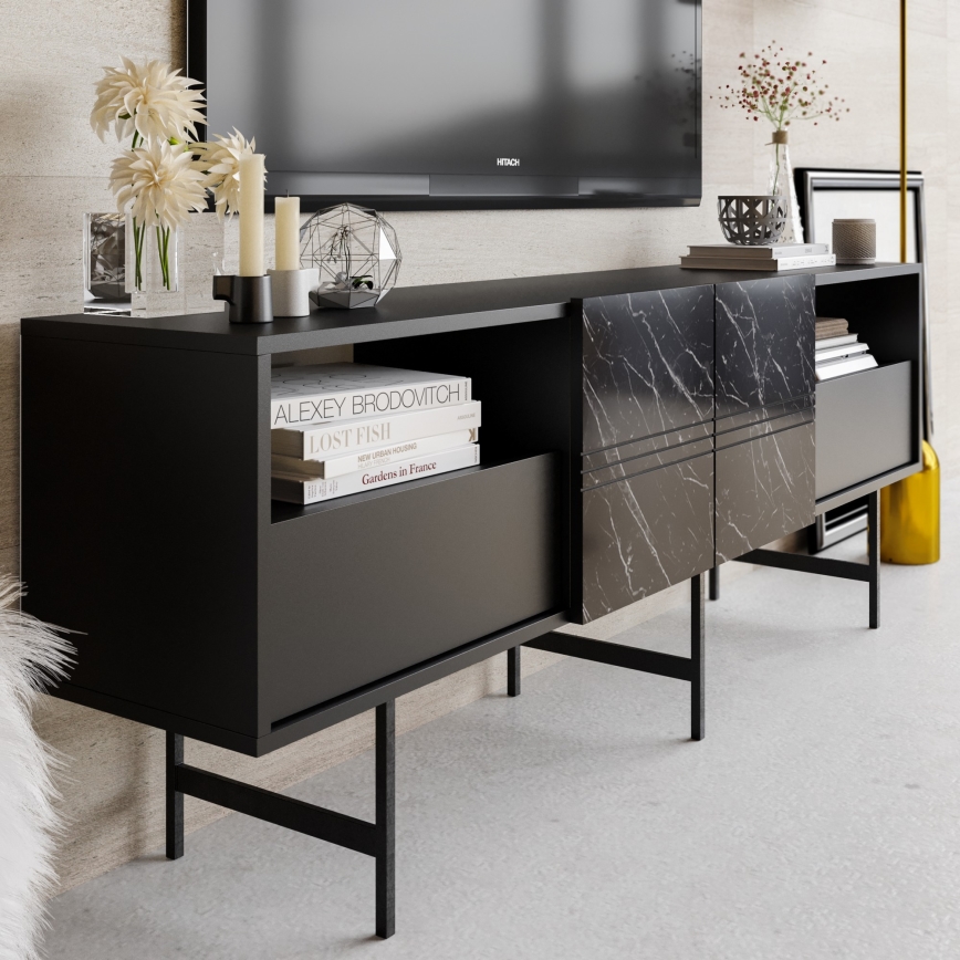 Mesa de TV DERIN 65x180 cm preto