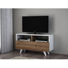 Mesa de TV NOVELLA 50,6x90 cm branco/castanho