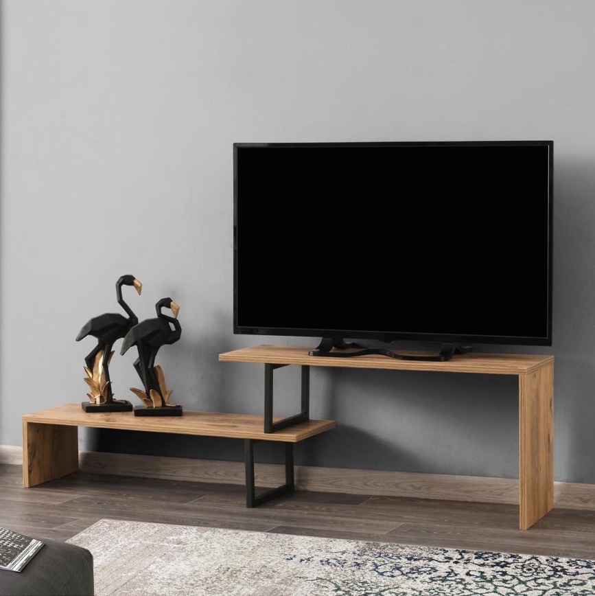 Mesa de TV OVIT 44x153 cm castanho/preto