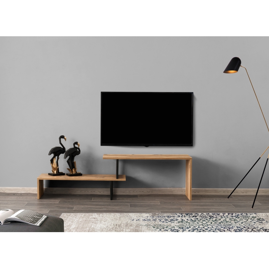 Mesa de TV OVIT 44x153 cm castanho/preto