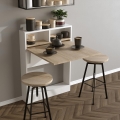 Mesa dobrável BRACKED 96x70 cm branco/marrom