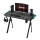 Mesa gaming FALCON com LED RGB retroiluminação 116x60 cm preto