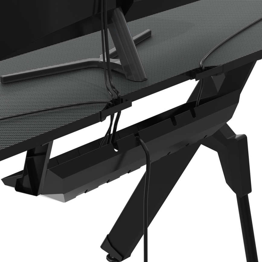 Mesa gaming FALCON com LED RGB retroiluminação 116x60 cm preto