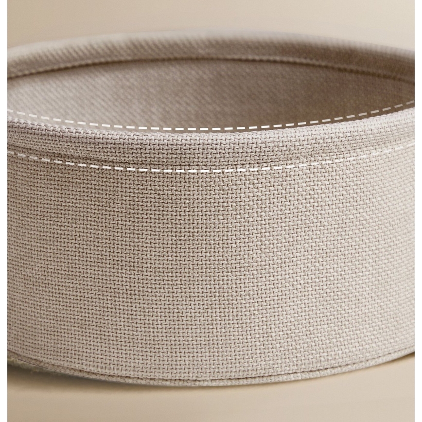 Mesa lateral com tomadas embutidas e portas USB NOIRA bege/branco