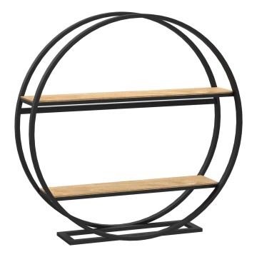 Mesa lateral SHELF diâmetro 62,5 cm carvalho