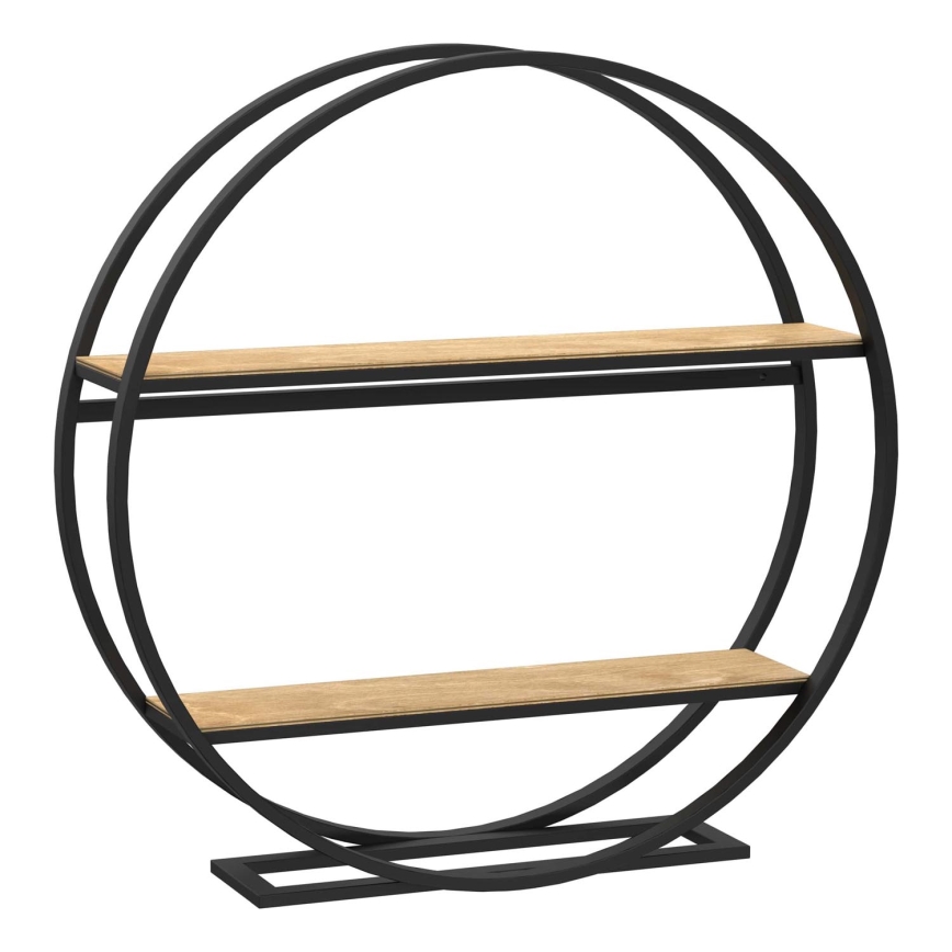 Mesa lateral SHELF diâmetro 62,5 cm carvalho