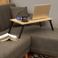 Mesa para cama GUSTO 24,5x60 cm bege/preta