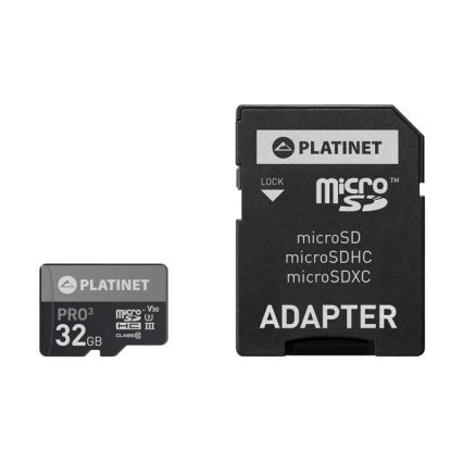 MicroSDHC 32GB U3 Pro 90MB/s + Adaptador SD